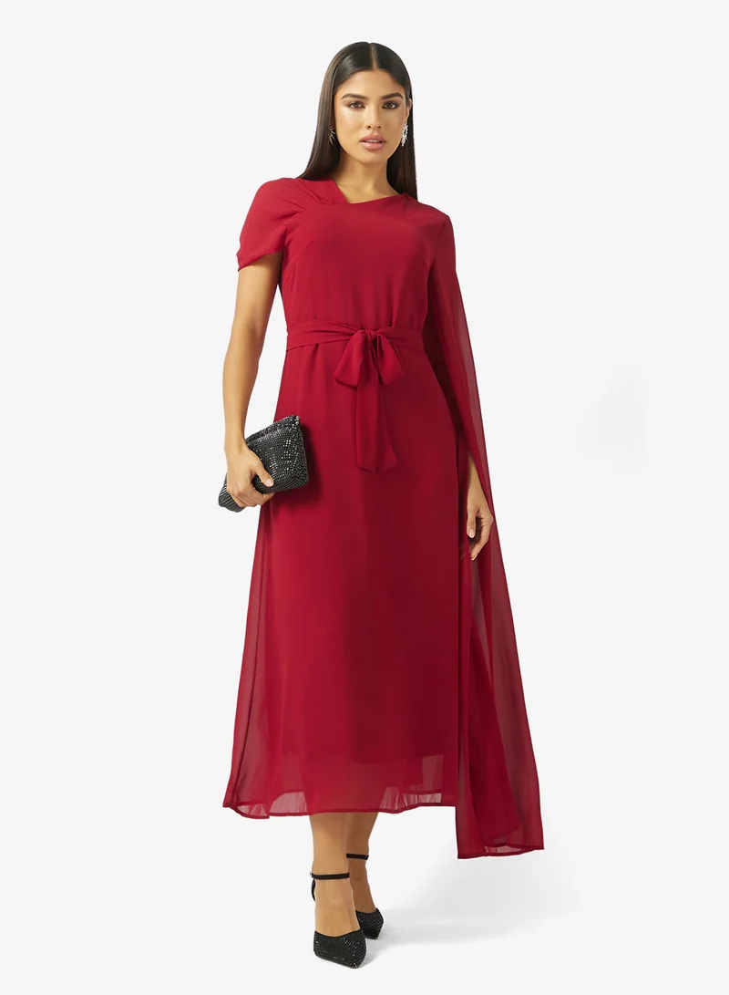 Khizana  One Shoulder Dress With Sleeve Trail for Women | Best Price UAE